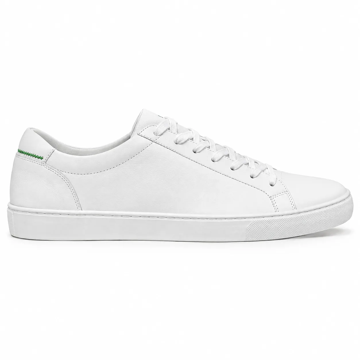 White Vulcanised in white, side profile