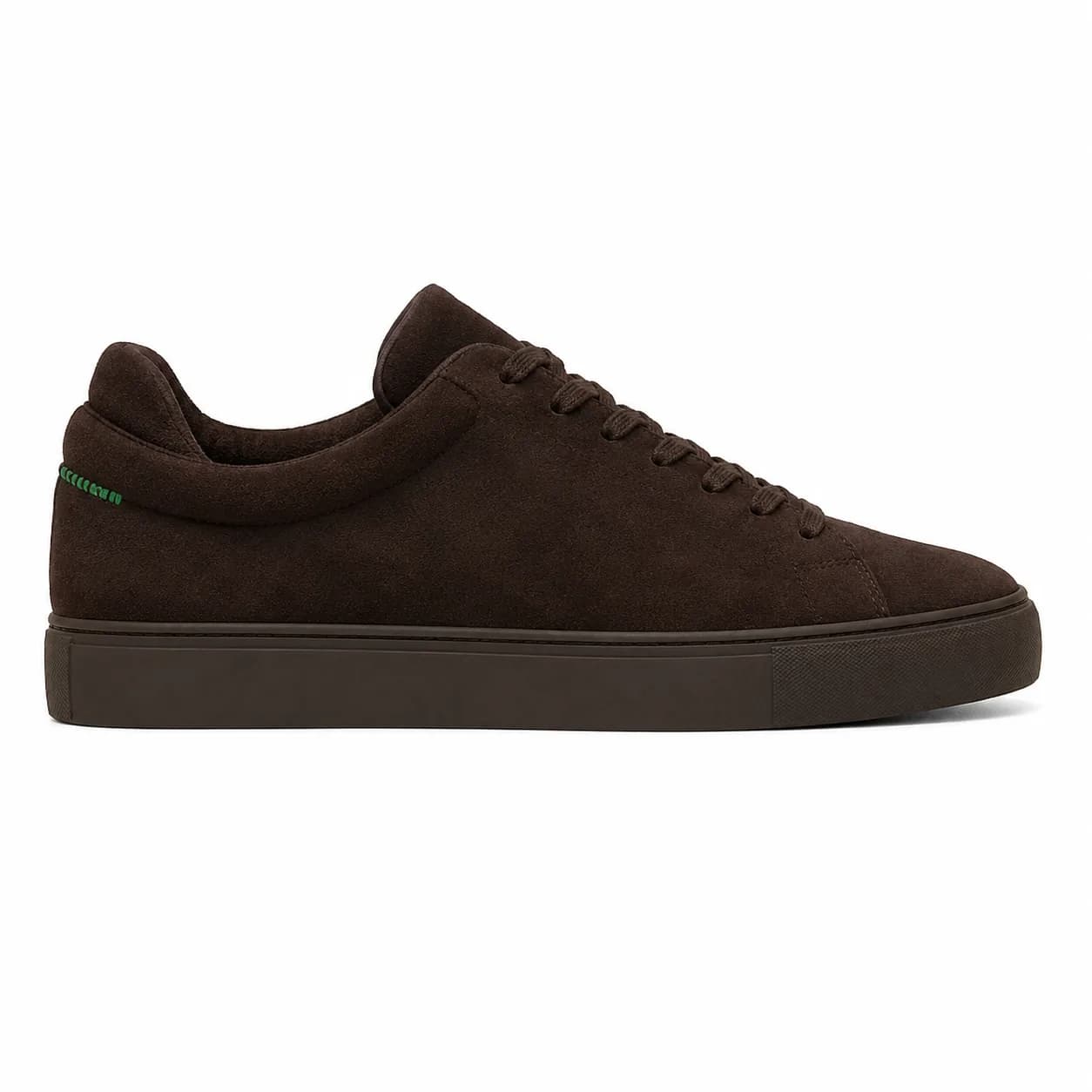 Suede Padded in chocolate, side profile